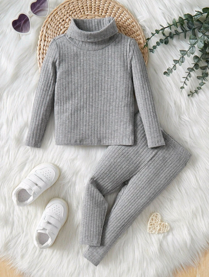 PLUSH-INFANT TODDLER BABY HIGH NECK SET - Grey