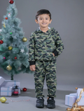 Plush - Hoodied Fleece Shirt & Trouser - Camouflage Green