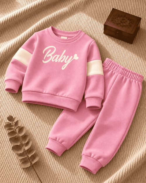 Plush Fleece Shirt & Trouser - Baby in Pink
