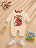 Plush-Printed Rompers - Strawberry Sweet - Pink