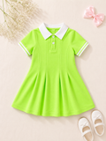PLUSH-Polo Frock - Green
