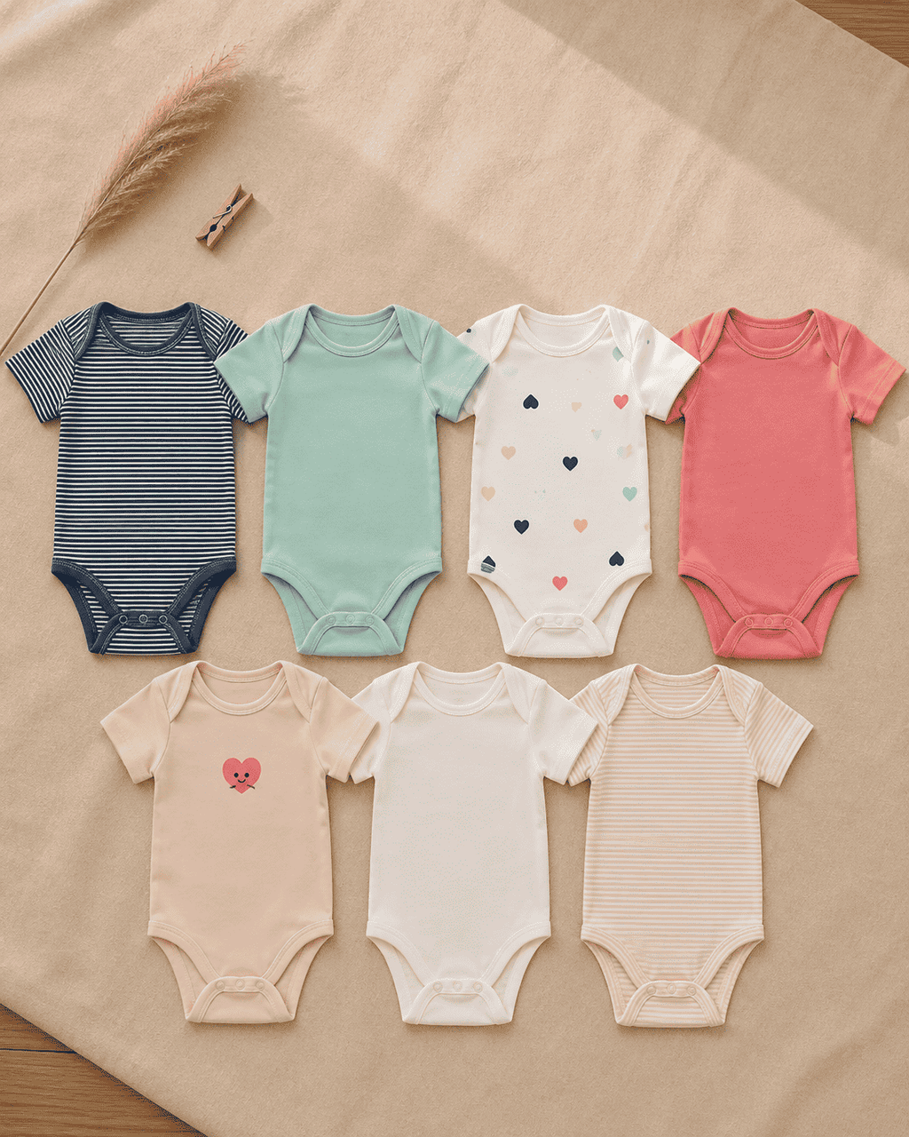 Primark UK Colors Galore/ Fruity Dreams pack of 7 body suits