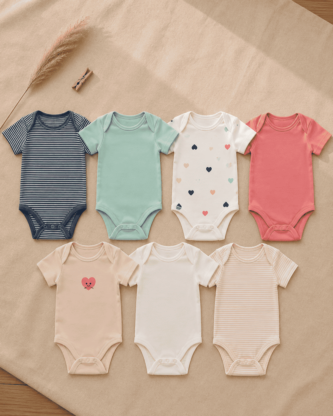 Primark UK Colors Galore/ Fruity Dreams pack of 7 body suits