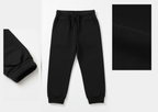Girls black heartbeat t-shirt and jogger set for summer