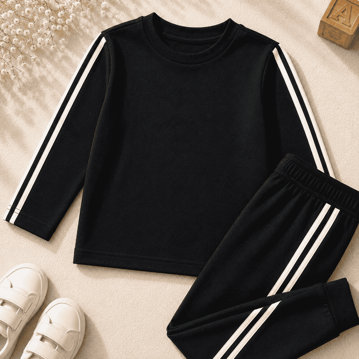 Plush- Girls Relaxed Fit Co-Ord in Black