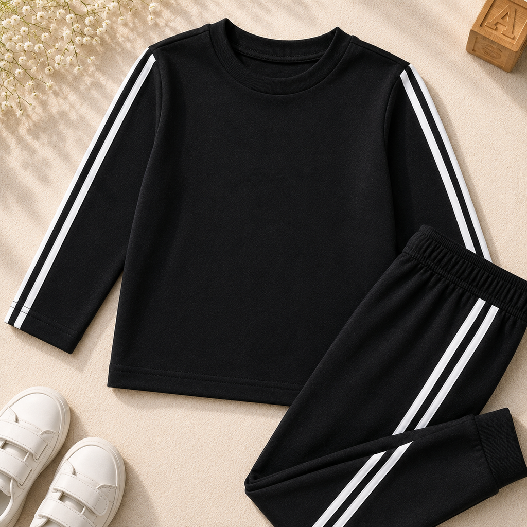 Plush- Girls Relaxed Fit Co-Ord in Black