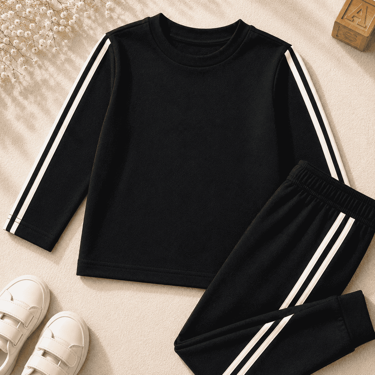 Plush- Girls Relaxed Fit Co-Ord in Black