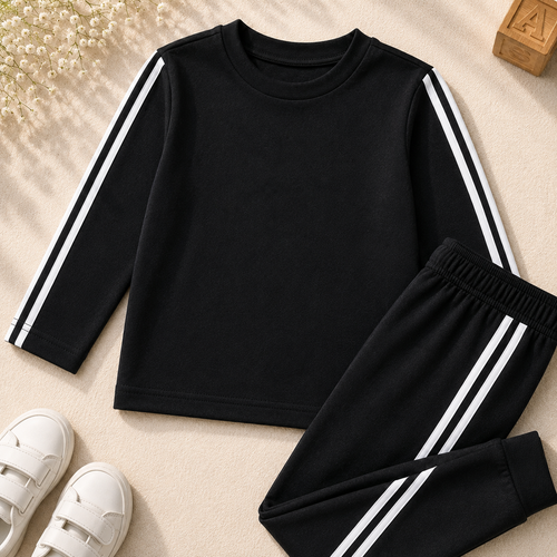 Plush- Girls Relaxed Fit Co-Ord in Black