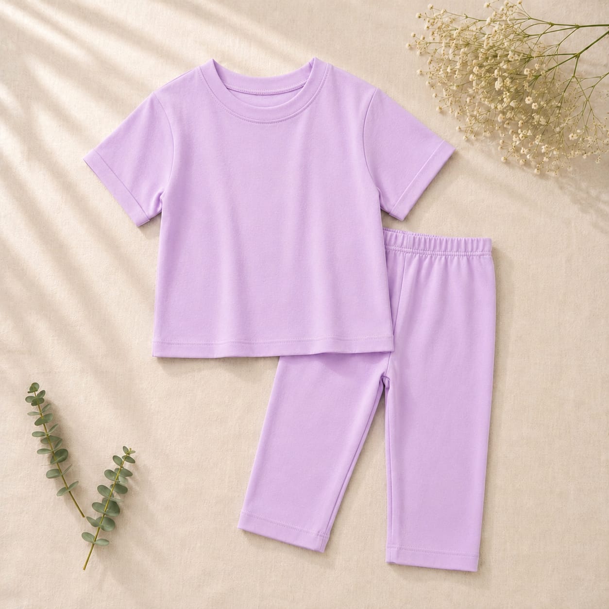 Basics By Nifty Girls T-Shirt and Trouser – Pastel Purple
