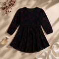 PLUSH-Premium Girls Casual Frocks Black/Red