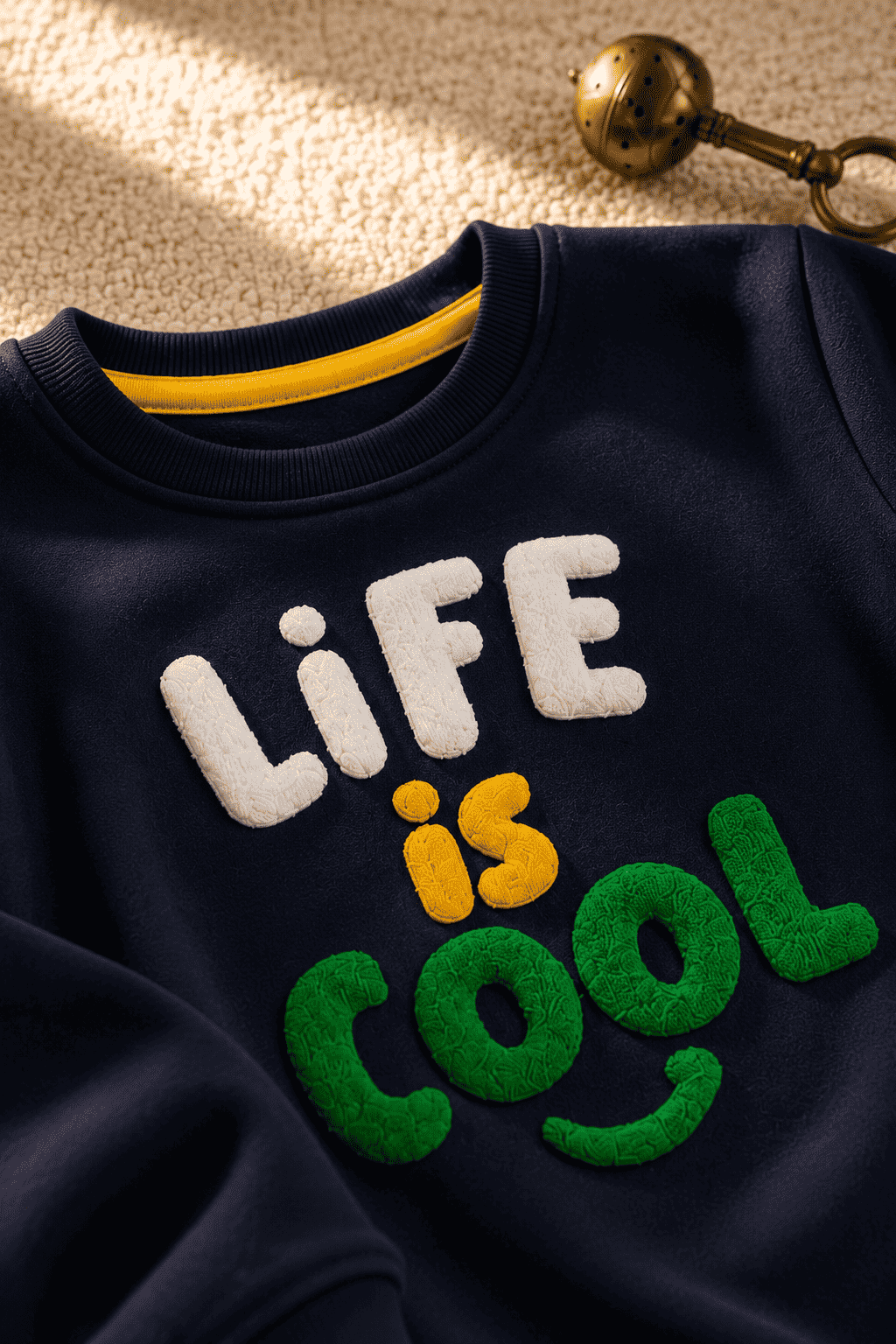 Full Sleeves Sweat Shirt - Life is Cool Blue