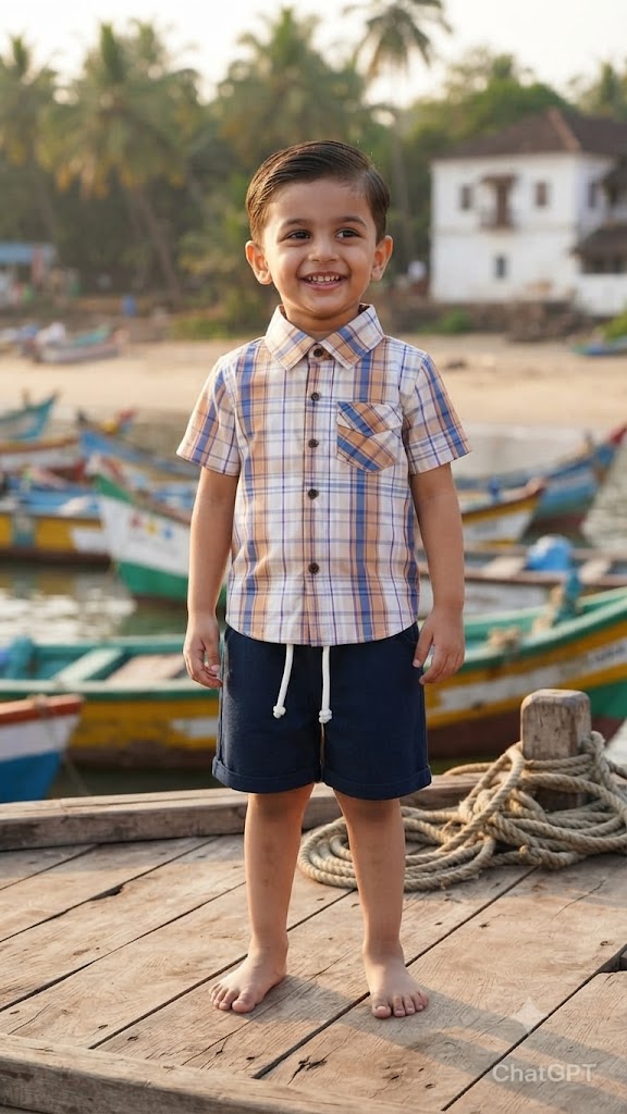 Boys Casual Shirt Shorts Set
