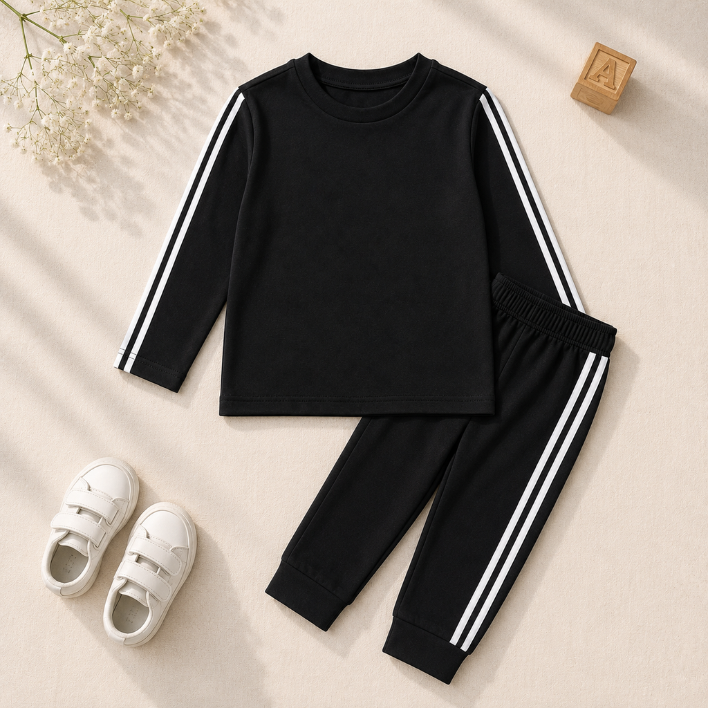 Plush- Girls Relaxed Fit Co-Ord in Black