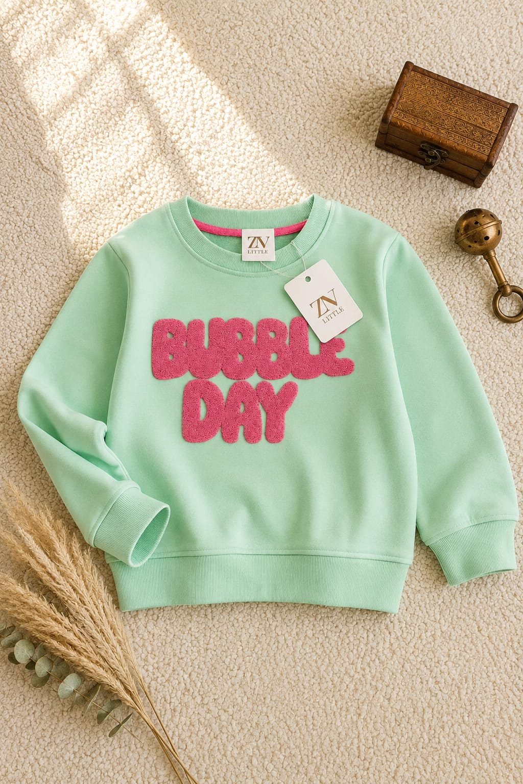 Full Sleeves Sweat Shirt - Bubble Day Ice Green