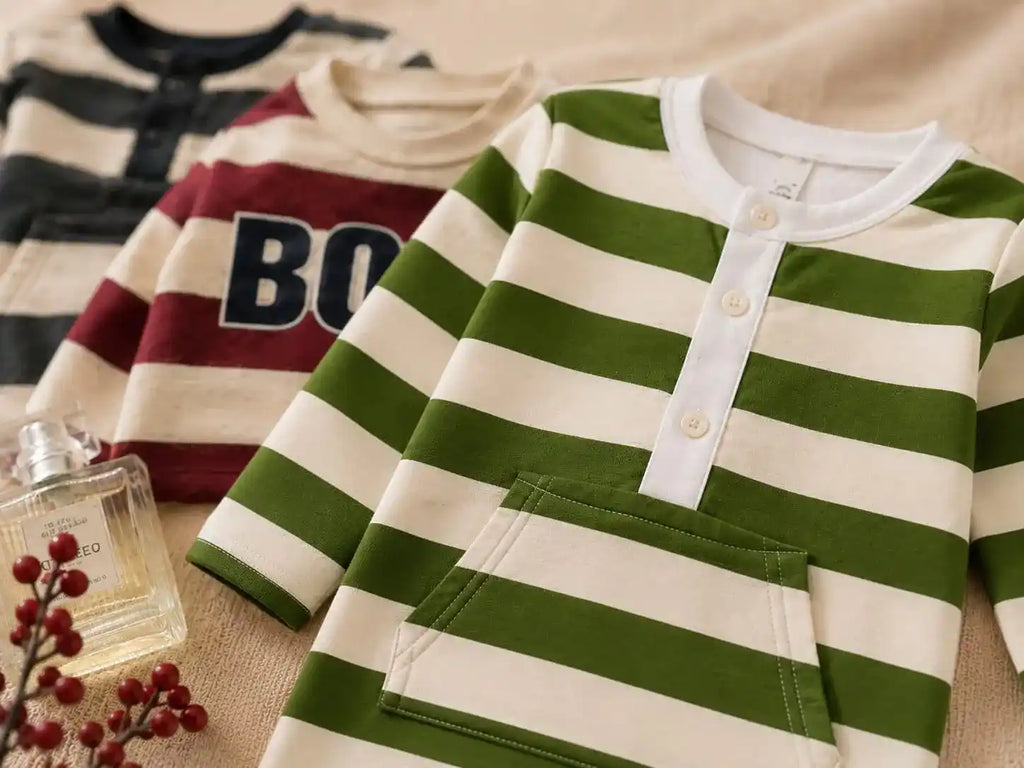 Baby Boy Striped Romper Set Pack of 3