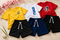 Boys graphic print jersey t-shirt shorts set 3 pack