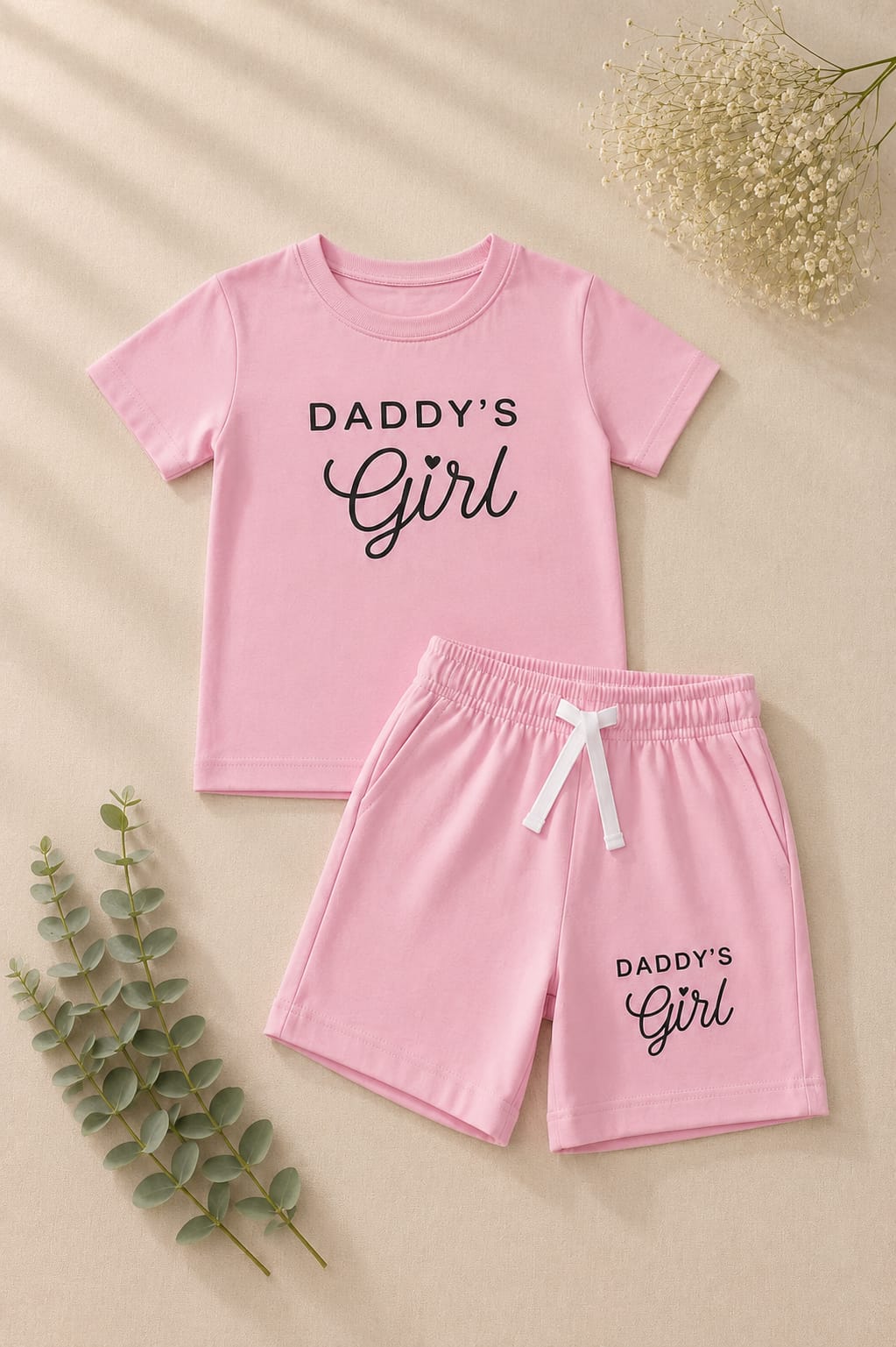 Girls Pink "Daddy's Girl" T-Shirt & Shorts Set