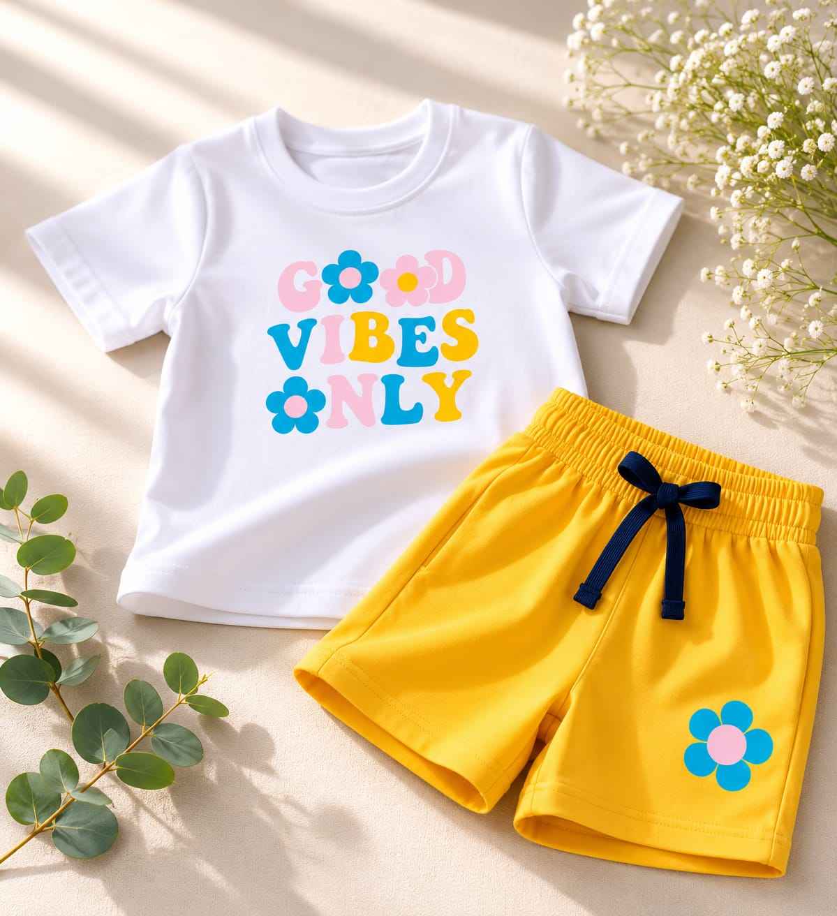 Girls White & Yellow 