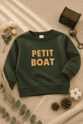 Full Sleeves Sweat Shirt - Petit Boat Green