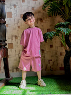 Nifty Basics Boys T-Shirt and Shorts Set (Find Your Way) – Pink