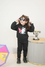 Plush-Hoodie Style - Butterfly Theme Fleece Sweat Set