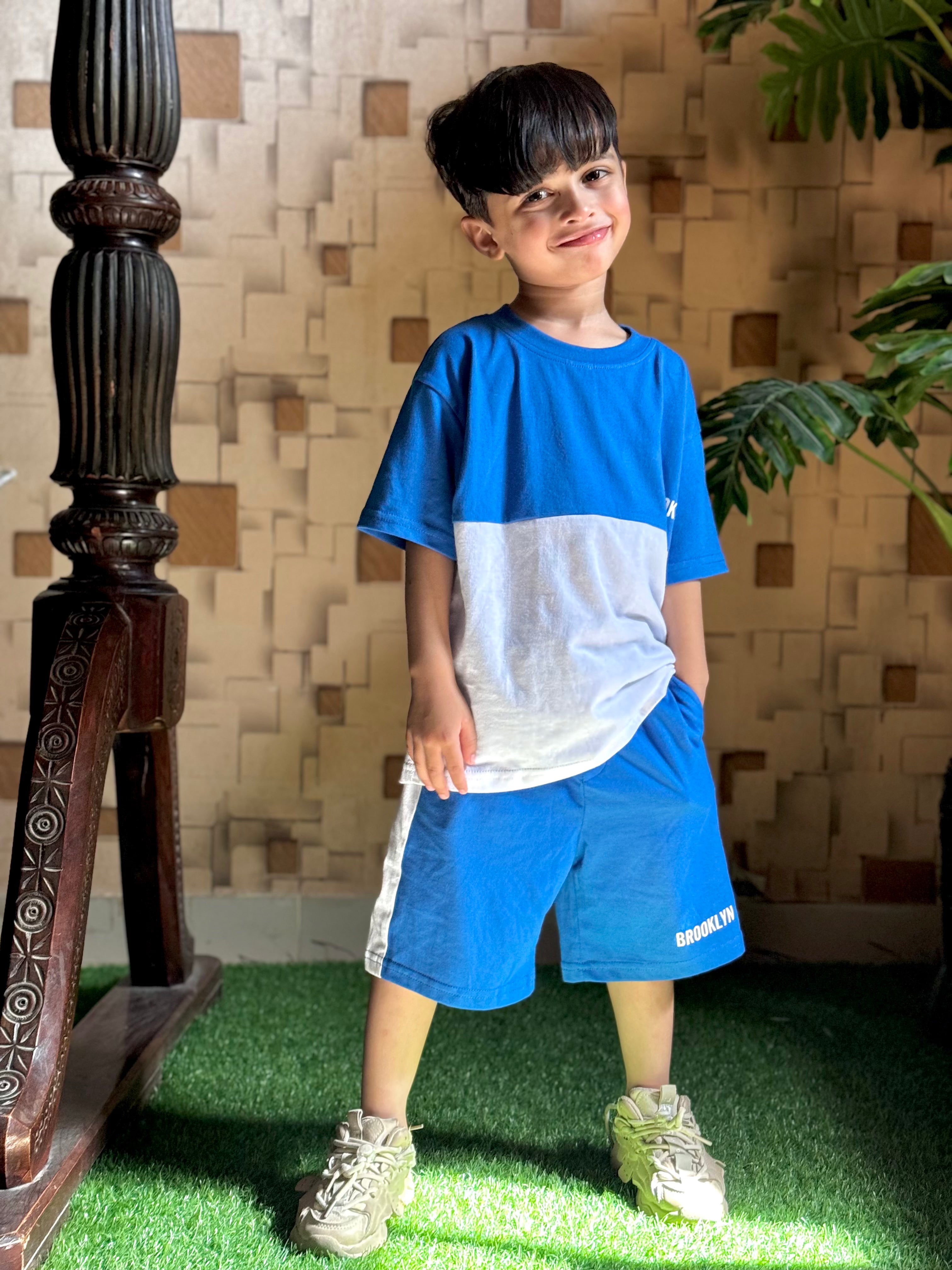Boys Royal Blue & White 