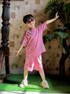 Nifty Basics Boys T-Shirt and Shorts Set (Find Your Way) – Pink