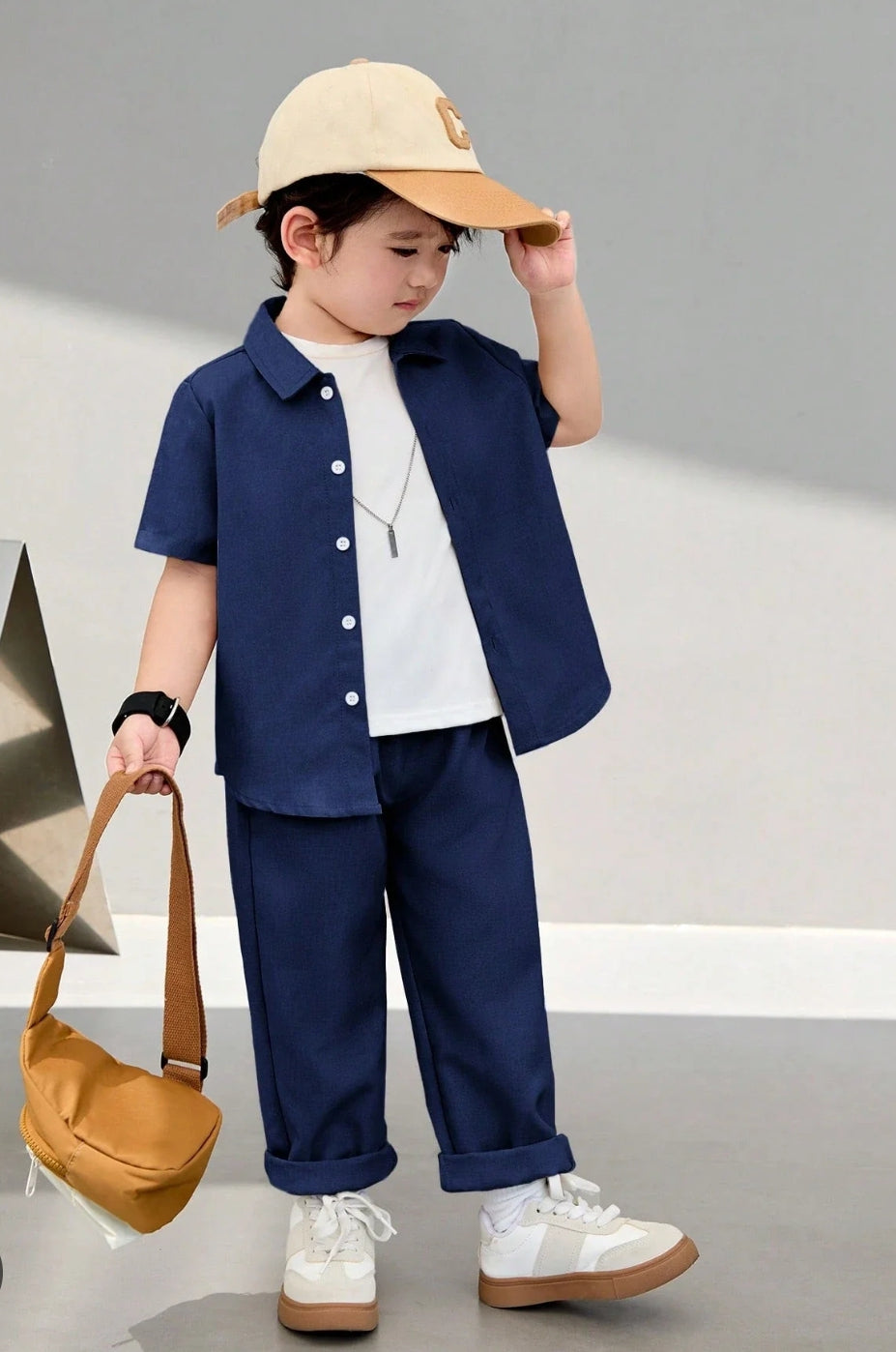 PLUSH-PREMIUM BASICS CASUAL WEAR P/J SET DARK BLUE