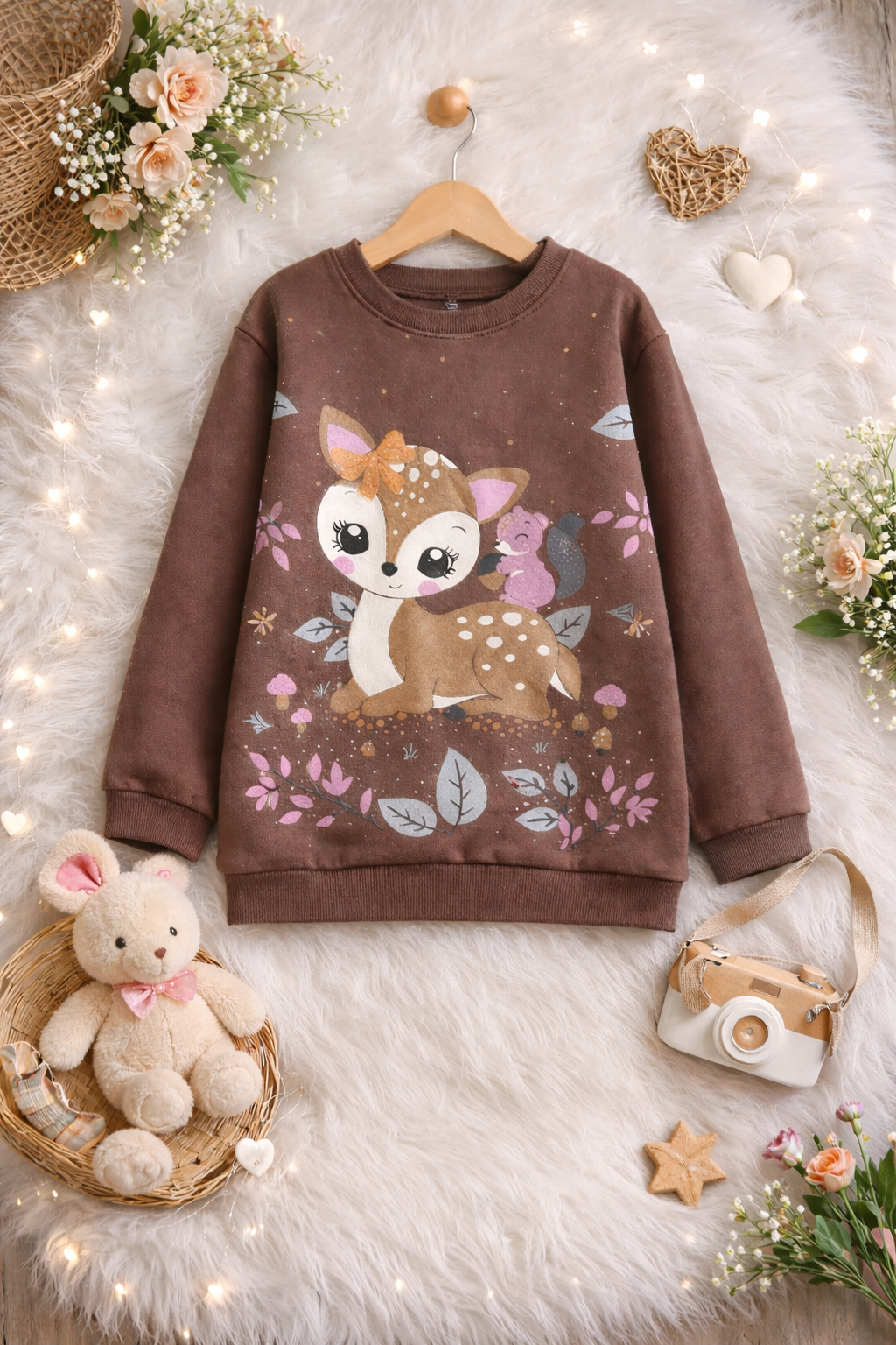 Fleece Shirt - Brown Bambi