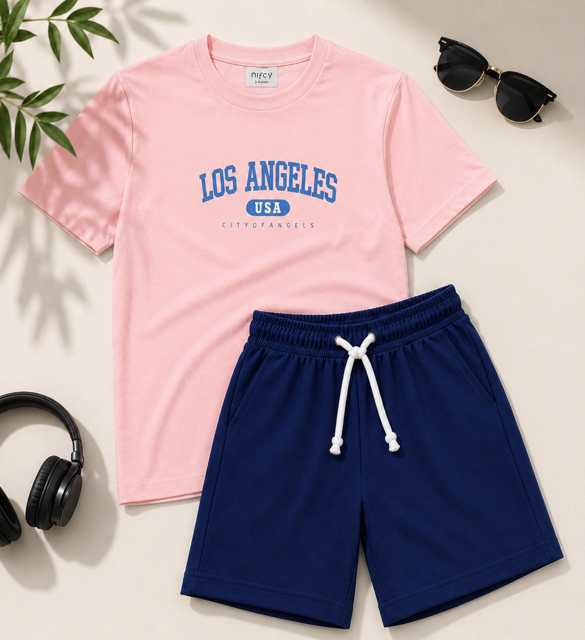 NIFTY Kids Los Angeles T-Shirt & Shorts Set | Premium Summer Outfit