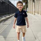 Shirt and Short Set - Blue Polo