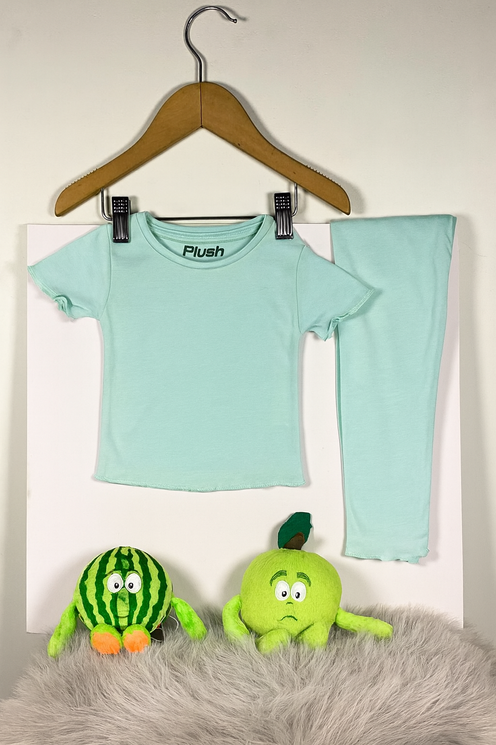 Plush- Everyday Co-ord Set in Pastel Green