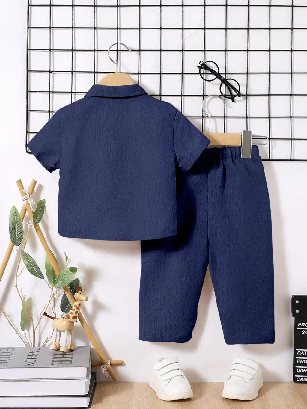 PLUSH-PREMIUM BASICS CASUAL WEAR P/J SET DARK BLUE