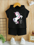 Plush-Summer Set-Unicorn Black
