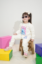 Plush  Fleece Shirt & Trouser - Stitch in White