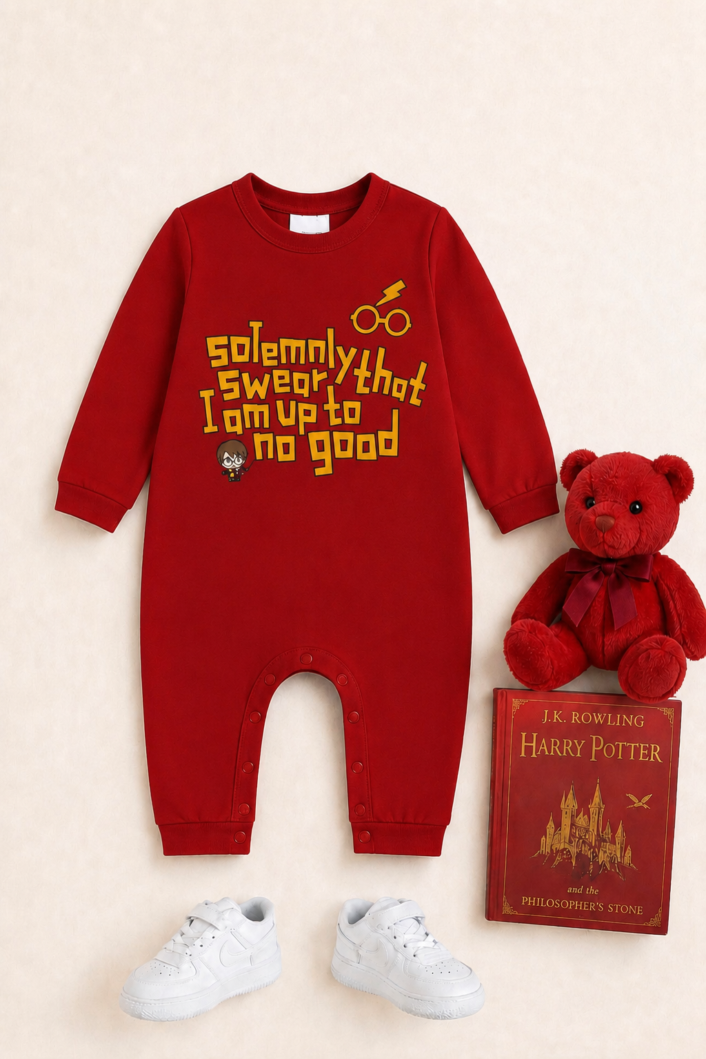 Plush-1PcsPrinted Rompers - Harry Potter - Red