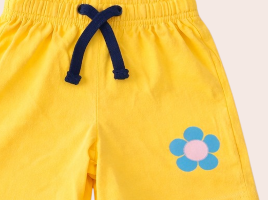 Nifty Basics Girls T-Shirt and Shorts Set (Good Vibes Only) – White & Yellow