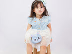 Toddler Girl Cute Princess Denim Mesh Spliced Dress