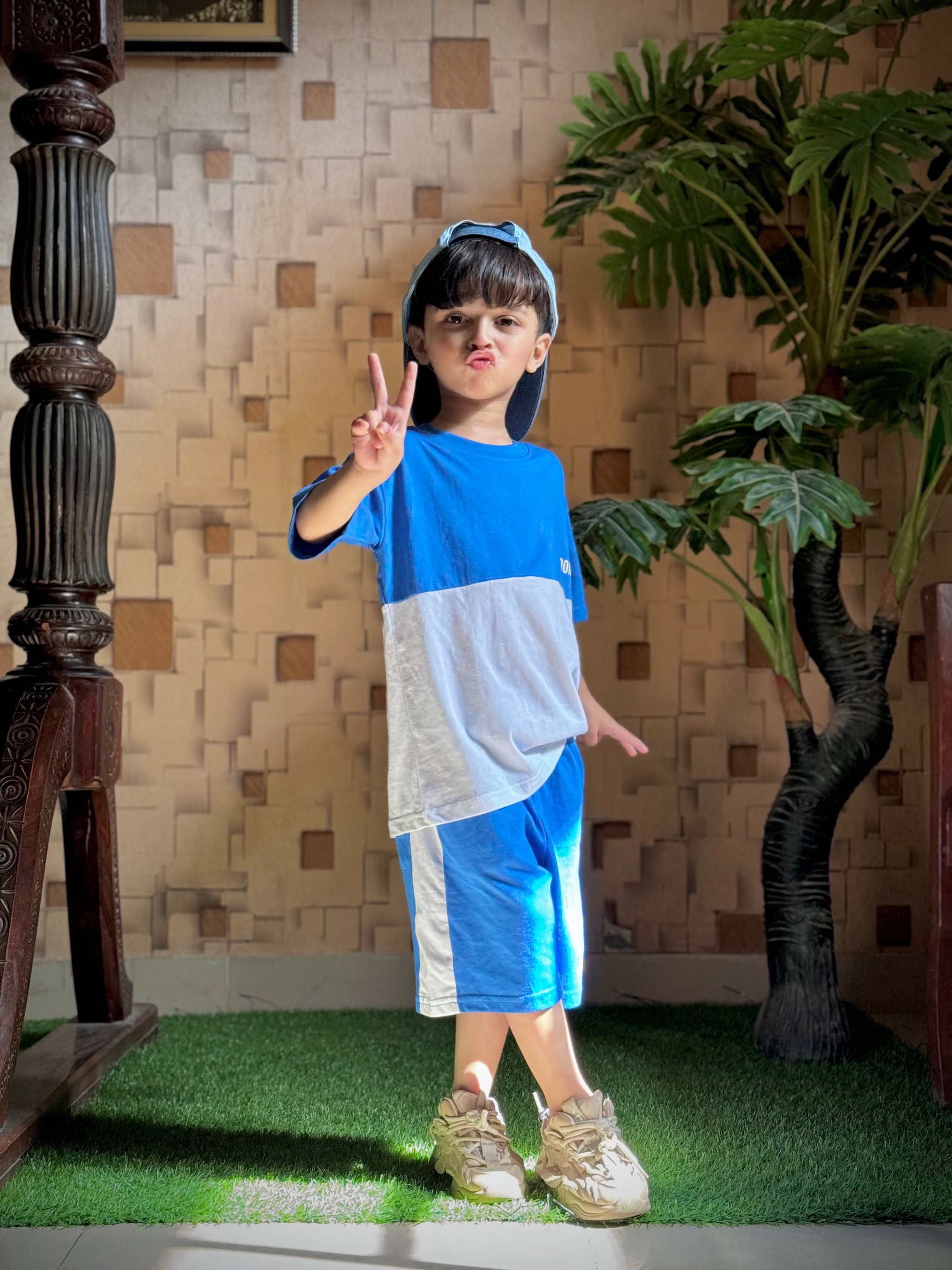Boys Royal Blue & White 