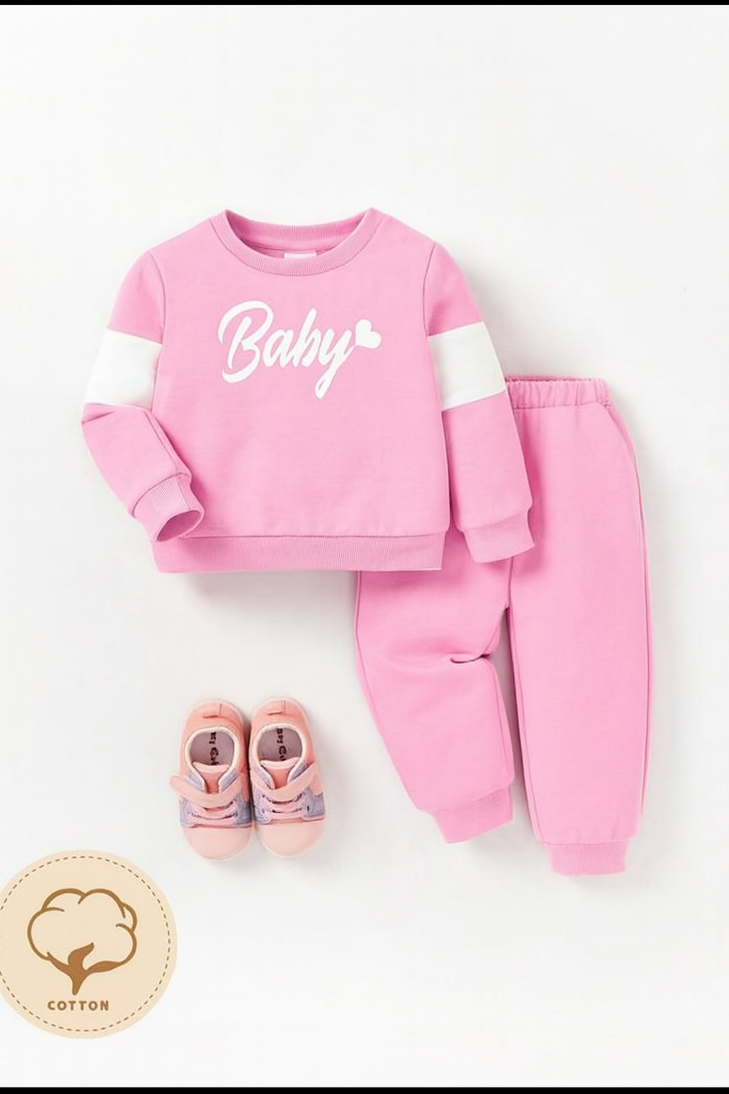 Plush Fleece Shirt & Trouser - Baby in Pink