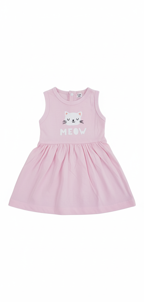 PLUSH-Summer Dress - Meow in Pink