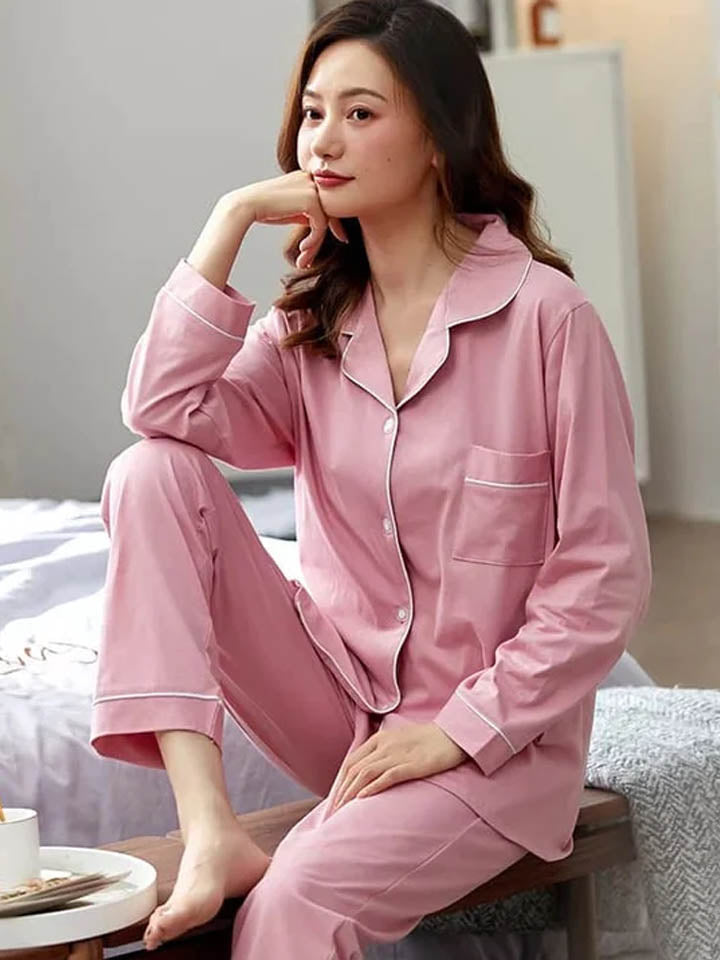 SILK NIGHT SUIT - DARK PINK – Nifty.pk