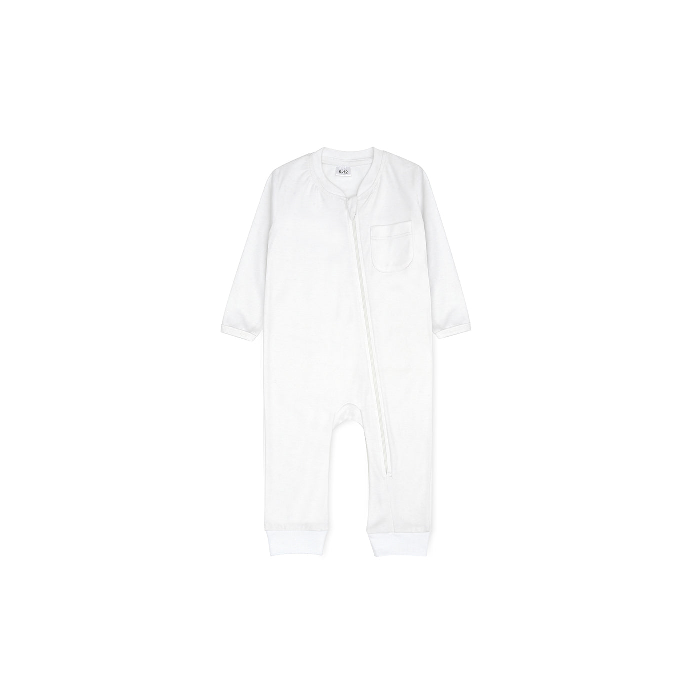 Plush-Baby Soft Bamboo Viscose Zipper Romper - White