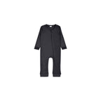 Plush-Baby Soft Bamboo Viscose Button Romper - Black