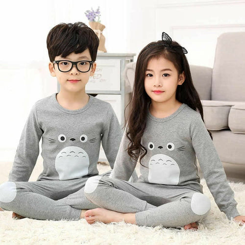 Plush Night Suit - PJ Set Grey Cat