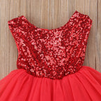 Riolio-Toddler Girl Tulle Press Sweet Sequin Decoration Formal Dress