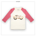 TEROM - PINK LONG SLEEVE RAGLAN T-SHIRT