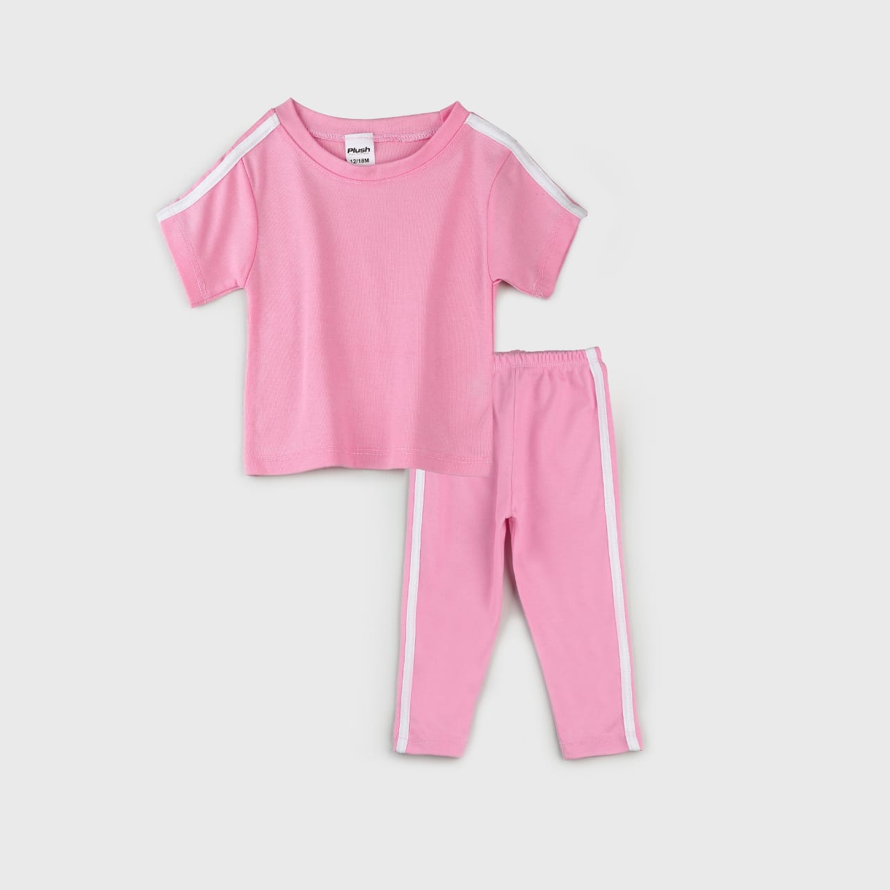 Plush-Premium Girls Casual Wear P/J Set Pink