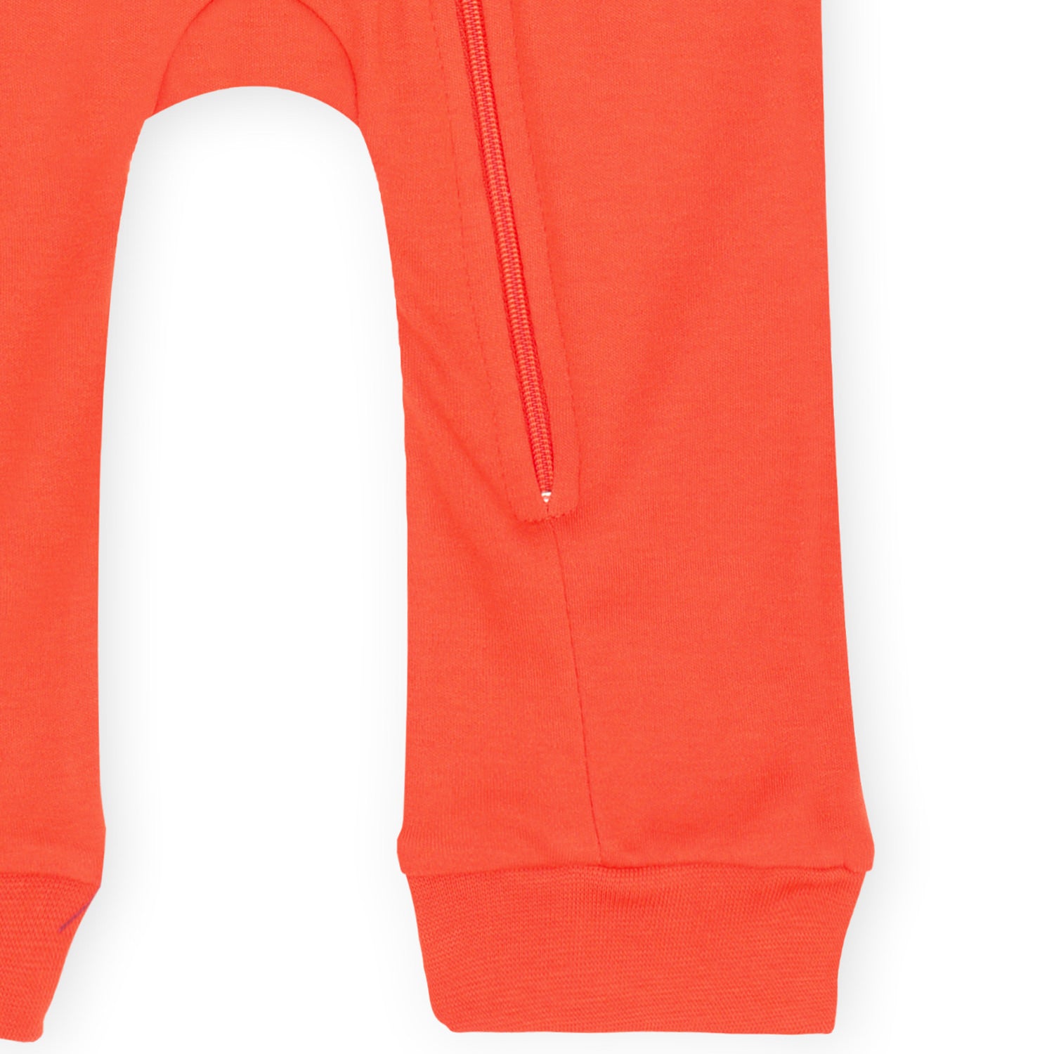 Plush-Baby Soft Bamboo Viscose Zipper Romper - Orange