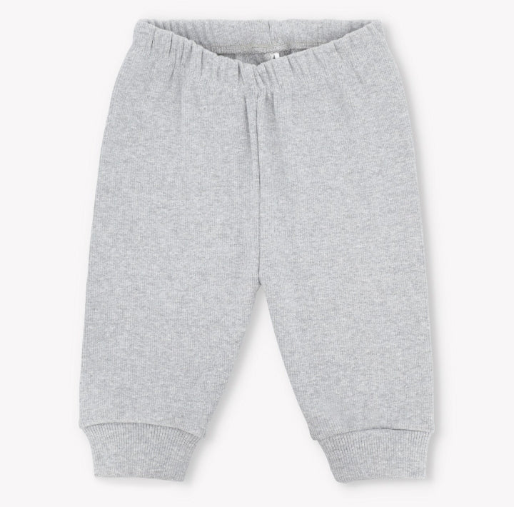 Plush-Waffle Textured Basic PJ Set-Grey